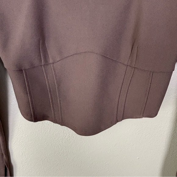 Abercrombie & Fitch Women's L Long Sleeve Taupe Corset Top Women’s Size Small - Picture 4 of 7